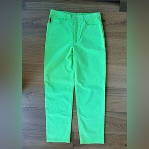 Bogner Pants Womens 8 Long Green Corduroy Cotton Euro Straight Leg Outdoor